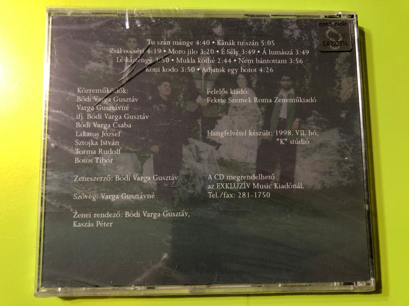 Nagyecsedi Fekete szemek - Bódi Guszti 9. Kálé Jákhá / Audio CD 1998 / Bódi Varga Gusztáv, Varga Gusztávné, ifj. Bódy Varga Gusztáv, Bódy Varga Csaba, Lakatos József, Sztojka István, Torma Rudolf, Botos Tibor / Hungarian Gypsy Songs (5999544159013)