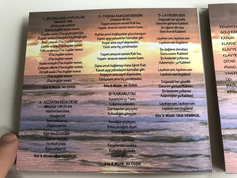 Yaşam Amacım Sensin / You are my purpose For Living / Turkish CD / Turkish Christian Worship and Praises / Ufuk Demirgil, Ali Yazar, Umut & Tanya Aldemir, Edip Avcioglu, Ali Övek / (8697437910112)