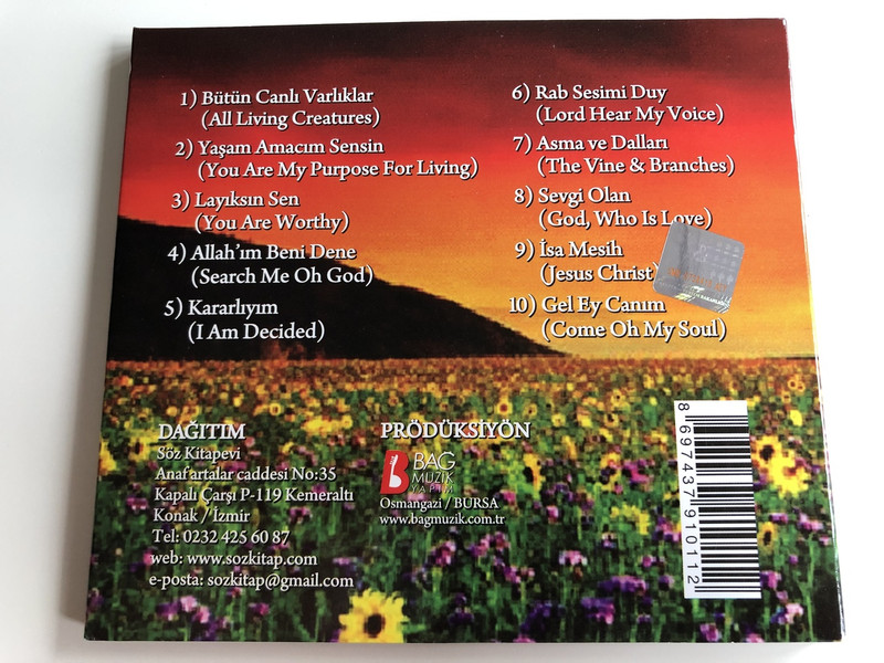 Yaşam Amacım Sensin / You are my purpose For Living / Turkish CD / Turkish Christian Worship and Praises / Ufuk Demirgil, Ali Yazar, Umut & Tanya Aldemir, Edip Avcioglu, Ali Övek / (8697437910112)