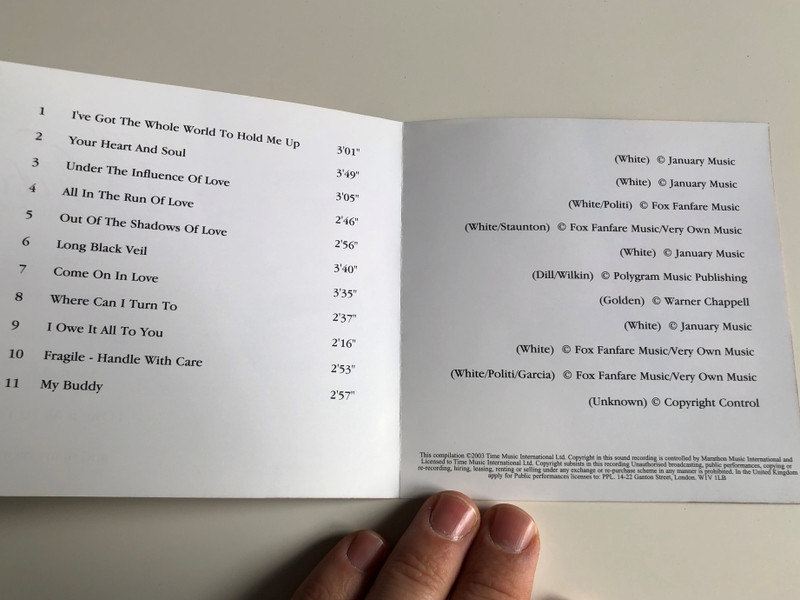 BARRY WHITE - YOUR HEART AND SOUL / AUDIO CD 2003 / INCLUDES: Long Black Veil, Come On In Love, My Buddy, I Owe It All To You and many more / Time music intl. (5033606023925)