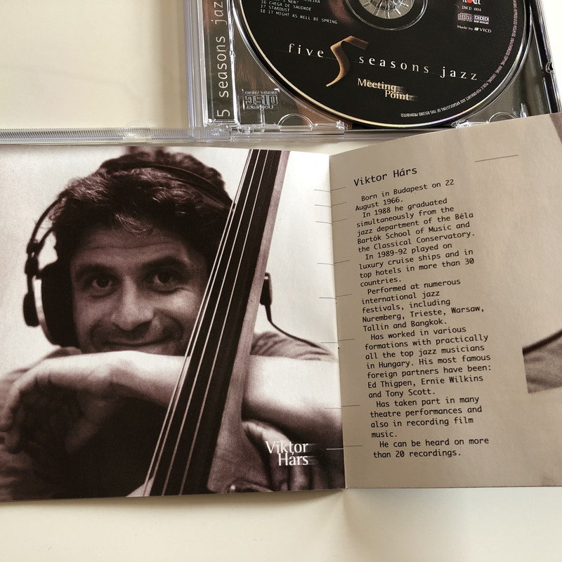 FIVE SEASONS JAZZ - MEETING POINT - MALEK ANDREA, Viktor Hárs, Elemér Balázs, Béla Szakcsi Lakatos Jr., Csaba Tüzkő / Audio CD 1997 (5998065719720)