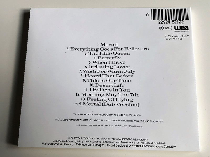  The September When / Audio CD 1989 / Produced by Martyn Webster / The September When is a Norwegian rock band: Morten Abel, Morten Mølster, Torkild Viig, Stene Osmundsen, Helge Hummervoll (02292462122)