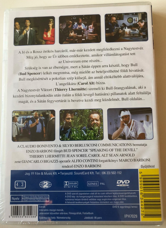Fél lábbal a paradicsomban DVD 1990 Un Piede in paradiso (Speaking of the devil) / Directed by E.B. Clucher / Starring Bud Spencer, Thierry Lhermitte, Carol Alt / Bud Spencer-Terence Hill Sorozat 18. (5999553600988)