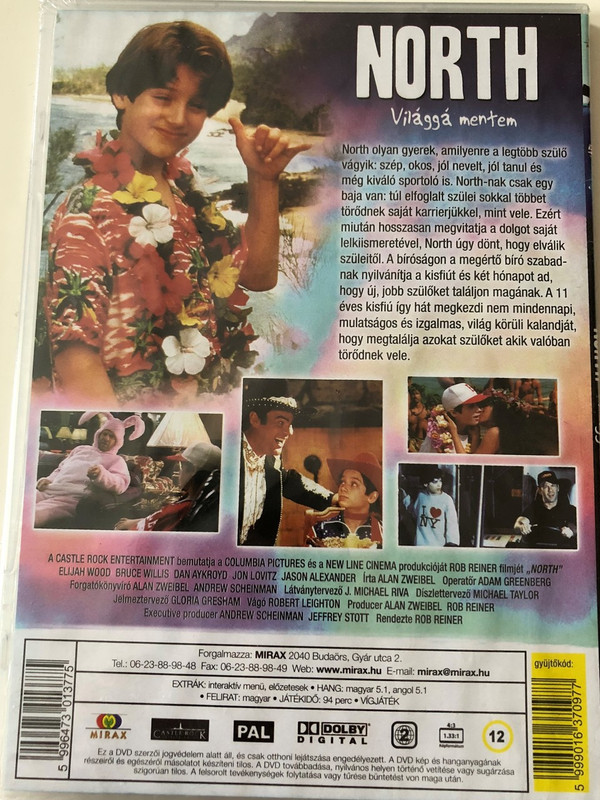 Világgá Mentem DVD 1994 North / Directed by Rob Reiner / Starring: Elijah wood, Bruce Willis, Dan Aykroyd, Jon Lovitz (5996473013775)