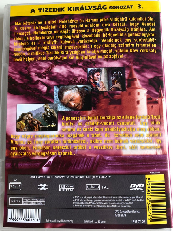 A tizedik királyság 4. DVD 2000 The 10th Kingdom part 4 / Directed by David Carson, Herbert Wise / Starring: Ann-Margret, Ed O'neill, Scott Cohen, Dianne Wiest, Rutger Hauer (5999553601701)