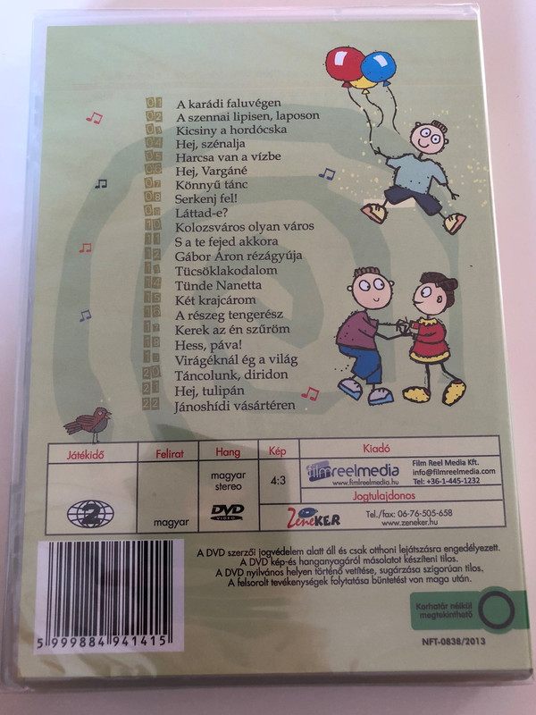 Gyereksarok - Tanuld meg és énekeld 5 DVD SET 2016 / Hungarian / Children's Corner DVD set - To learn and sing / Díszdoboz / Collector's edition 