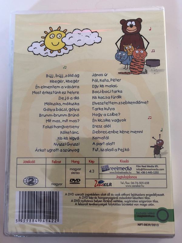 Gyereksarok - Tanuld meg és énekeld 5 DVD SET 2016 / Hungarian / Children's Corner DVD set - To learn and sing / Díszdoboz / Collector's edition 