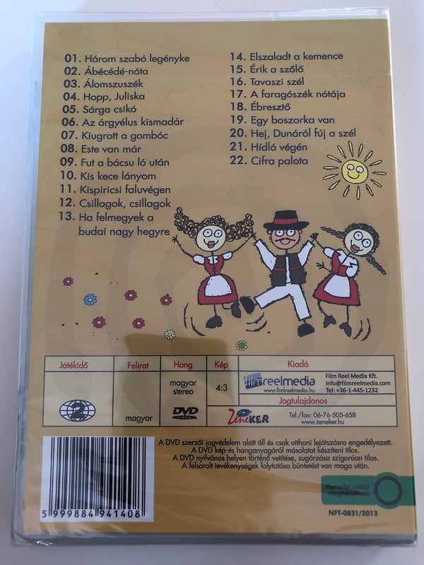 Gyereksarok - Tanuld meg és énekeld 5 DVD SET 2016 / Hungarian / Children's Corner DVD set - To learn and sing / Díszdoboz / Collector's edition 