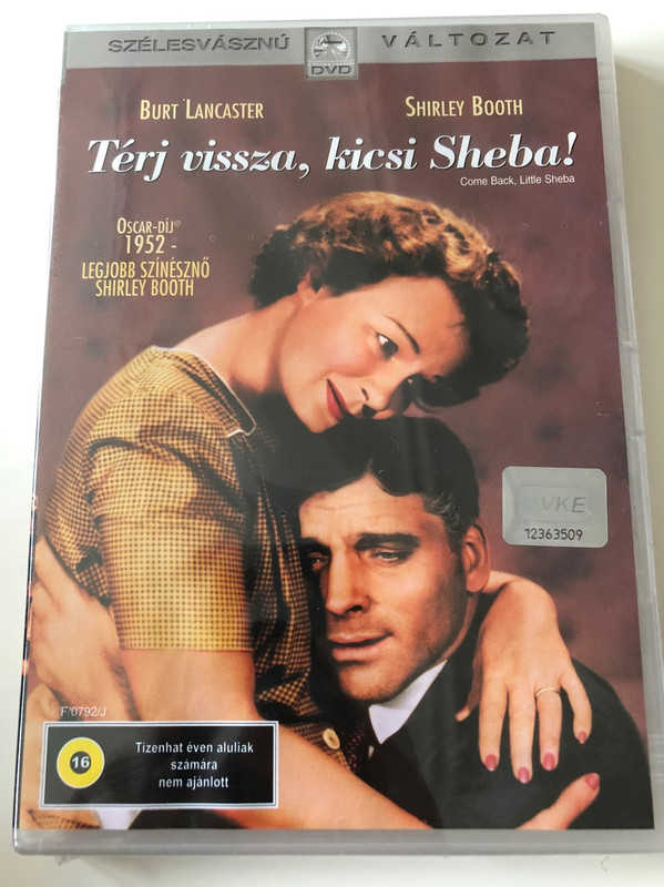 Come back, Little Sheba! DVD 1952 Térj Vissza, kicsi Sheba! / Directed by Daniel Mann / Starring: Burt Lancaster, Shirley Booth / 1952 Oscar Winner / Widescreen edition (5996255716368)