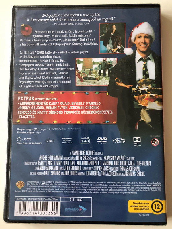 National Lampoon's Christmas Vacation DVD 1989 Karácsonyi Vakáció / Directed by Jeremiah S. Chechik / Starring: Chevy Chase, Beverly D'Angelo, Randy Quaid (5996514005356)