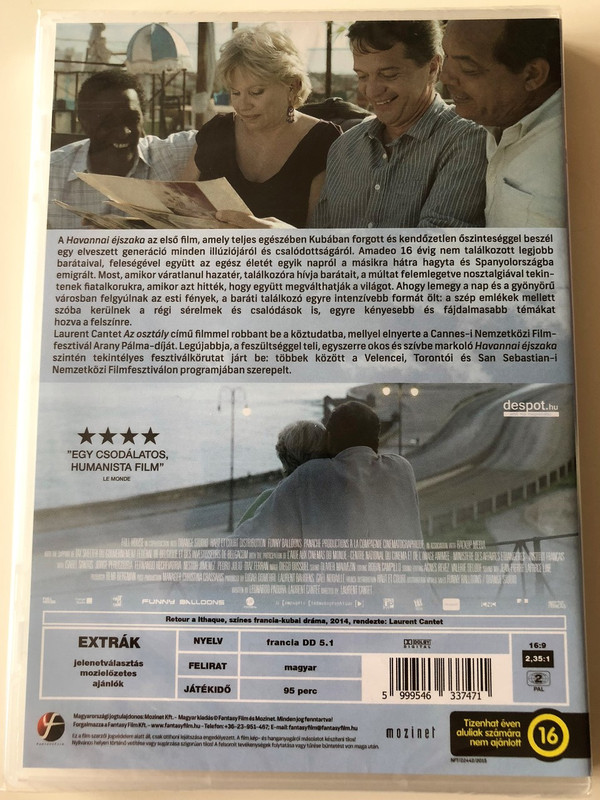 Retour Á Ithaque DVD 2014 Havannai Éjszaka / Directed by Laurent Cantet / Starring: Isabel Santos, Jorge Perugorria, Fernando Hechavarría, Néstor Jiménez, Pedro Julio, Díaz Ferran (5999546337471)