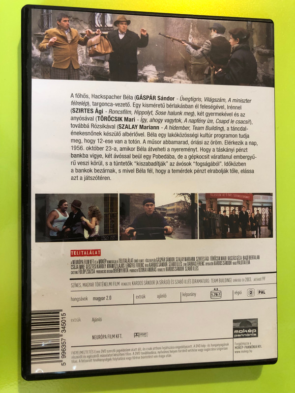 Telitalálat DVD 2003 / DIRECTED BY Kardos Sándor, Szabó Illés / Stars: Gáspár Sándor, Szirtes Ágnes, Kaszás Géza, Szalay Mariann, Törőcsik Mari, Szűcs Sándor / PRODUCER: Ozorai András / Colorful Hungarian Historical Movie (5996357345015)