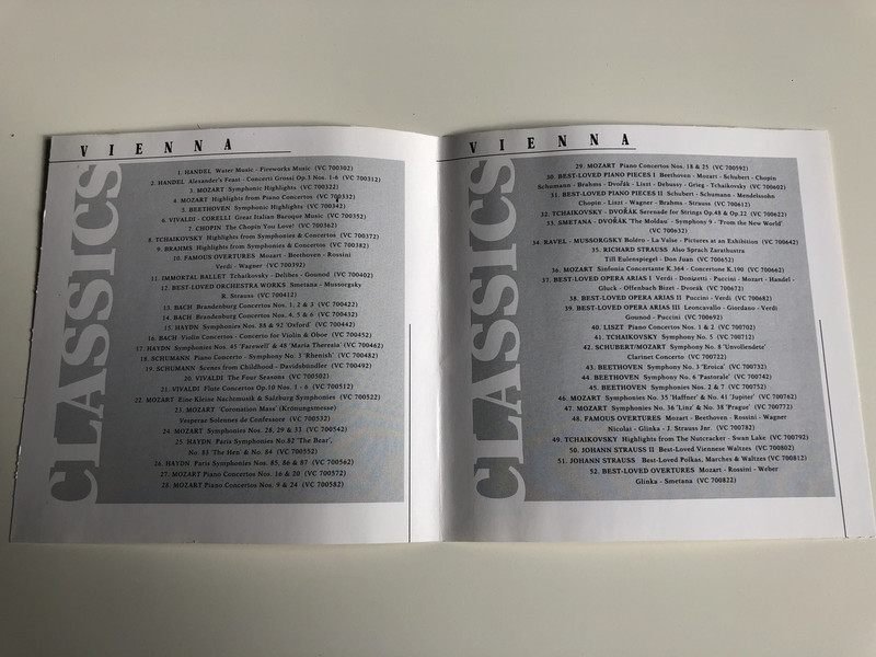  Vienna Classics Handel - Alexander's Feast Concerti Grossi Op. 3 Nos. 1-6 (0724357003124) 