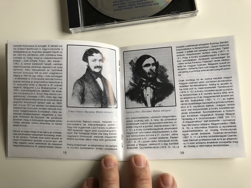 Hymnus - Szózat / A Hymnus és a Szózat zenéje / Hungaroton Classic HCD19133 / AUDIO CD 1994 / Illyés Gyula, Kölcsey Ferenc, Jókai Mór, Arany János, Juhász Ferenc