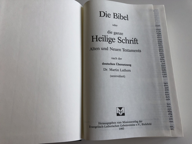 German Bible / Die Bibel - Die Heilige Schrift - Ausgabe von 1545: Altes und Neues Testament mit Apokryphen (9783929602227)