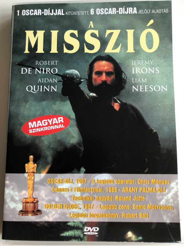 The Mission DVD 1986 A Misszió / Directed by Roland Joffé / Starring: Robert De Niro, Jeremy Irons, Ray McAnally, Aidan Quinn, Cherie Lunghi, Liam Neeson (5999554190860)