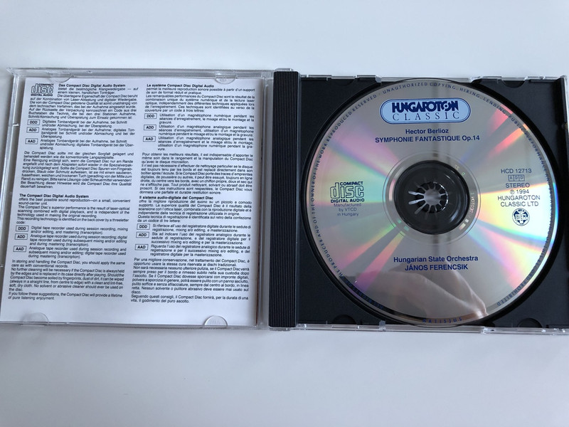 Hector Berlioz, Symphonie Fantastique, Hungarian State Orchestra Conducted by János Ferencsik / Hungaroton Classic HCD12713-2 / AUDIO CD 1984