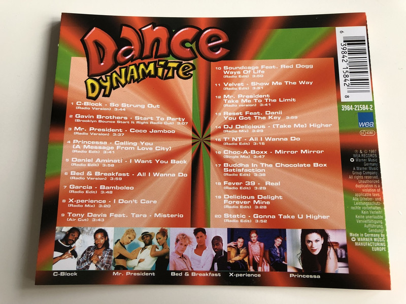 Dance Dynamite - Bed & Breakfast, Mr.President, X.Perience, C.Block, Princessa and many others / AUDIO CD 1997 (639842158428)