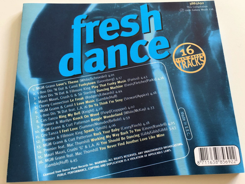 Fresh Dance 16 Fresh Dance Tracks - Funky Town, Le Freak, Ring My Bell, Knock on Wood, You Should Be Dancing, I Feel Love, Do Ya Think I'm Sexy? any many others / AUDIO CD 1996 (8711638856922)