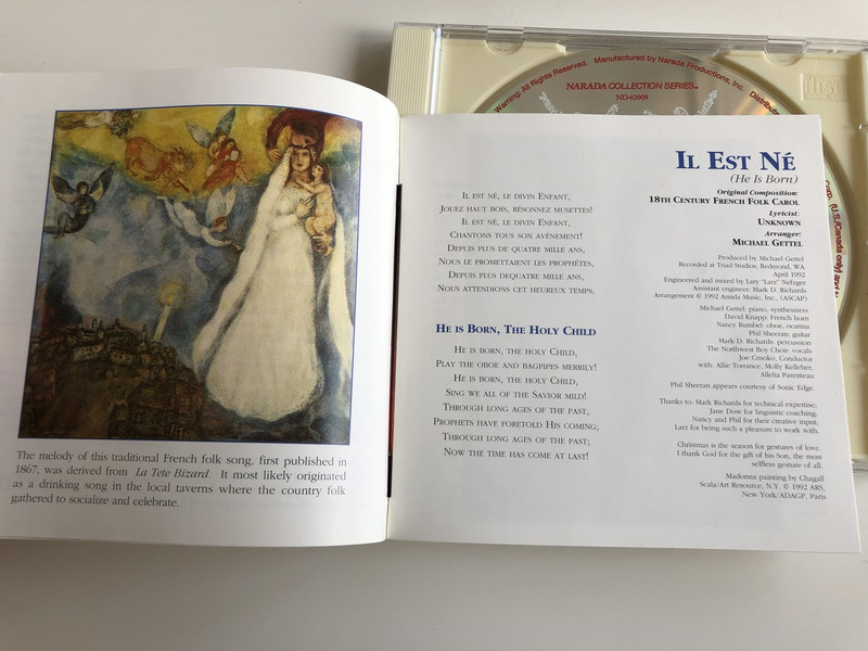 Narada Collection Series / Christmas Collection Volume 2 / A Seasonal Celebration of Music From 15 Narada Artists / AUDIO CD 1992 (083616390925)