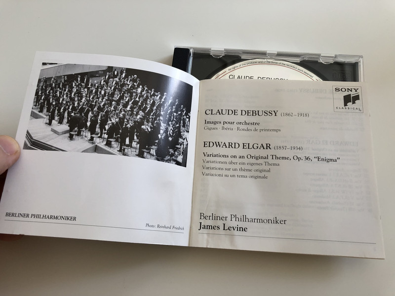 Debussy Images Pour Orschestre / Elgar Enigma Variations / Berliner Philhalmoniker / James Levine / AUDIO CD 1994 / SONY CLASSICAL (5099705328422)