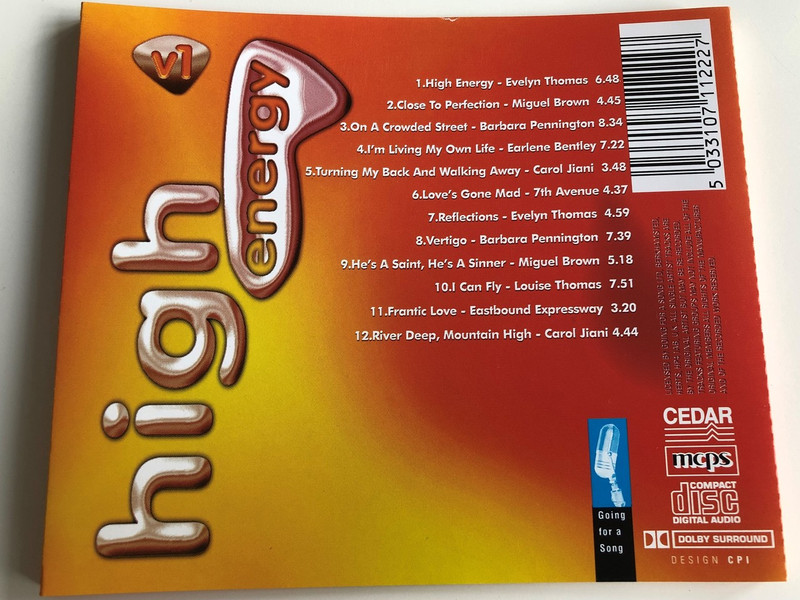  High Energy - Original Artist, Original Recordings 1980-89 / AUDIO CD 1989 / 12 Original Dance trax / Carol Jiani, Barbara Pennington, Evelyn Thomas, Miguel Brown, Louise Thomas also featuring eastbound expressway & seventy avenue V1 (5033107112227)