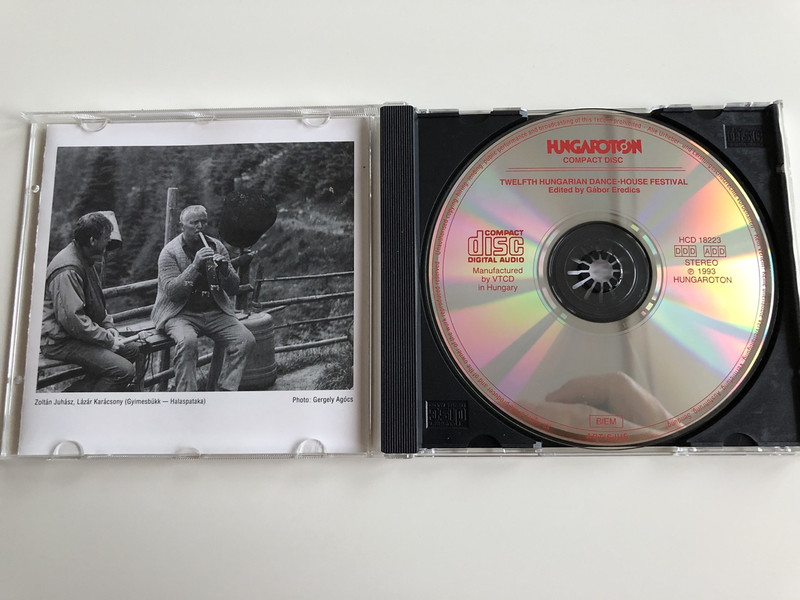 1993 XII. Magyarországi Táncháztalálkozó / Twelfth Hungarian Dance-House Festival / HCD 18223 / Hungaroton FonoFolk / AUDIO CD 1993 (5991811822323)
