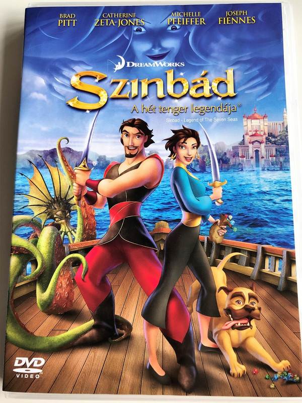 Sinbad - Legend of The Seven Seas DVD 2003 Szinbád - A hét tenger legendája / Directed by Tim Johnson, Patrick Gilmore / Starring: Brad Pitt, Catherine Zeta-Jones, Michelle Pfeiffer, Joseph Fiennes / DreamWorks (5996255725650)