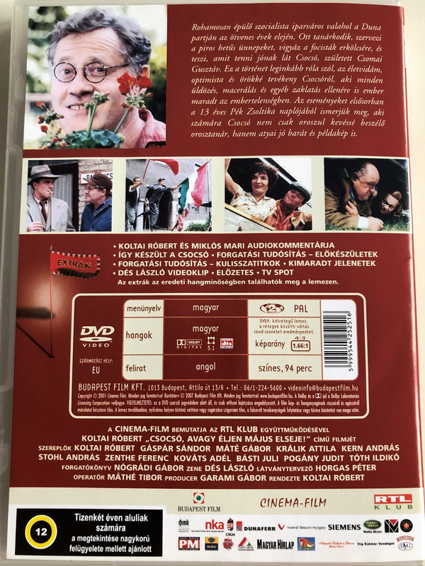 Csocsó, avagy Éljen Május Elseje DVD 2001 / Directed by Koltai Róbert / Starring: Koltai Róbert, Gáspár Sándor, Kern András, Stohl András, Zenthe Ferenc, Kováts Adél, Básti Judit / Hungarian comedy film (5999544252516)