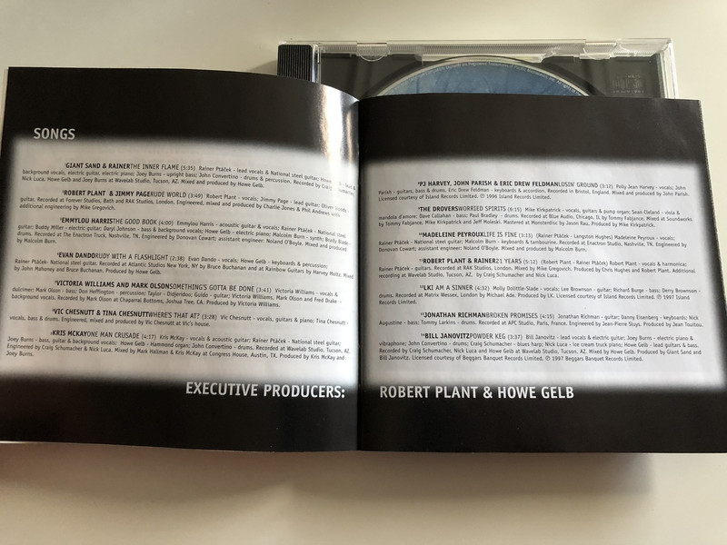  The Inner Flame / AUDIO CD 1997 / Executive Producer: Robert Plant & Howe Gelb / A Tribute to Rainer Ptacek (075678300820