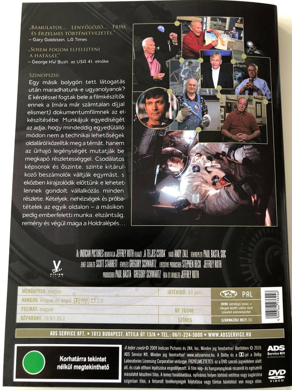 The Wonder of it All DVD 2007 A Teljes Csoda / Directed by Jeffrey Roth / Documentary / Interviews with 7 of the 12 Apollo astronauts who walked on the Moon (5999544276246 )