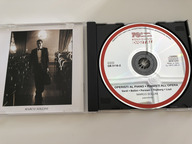 Bellini, Verdi, Thalberg, Liszt - Operisti Al Piano / Pianisti  All'Opera - Marco Sollini / pianoforte / Novecento Editrice Palermo / Bongiovanni / AUDIO CD 2001