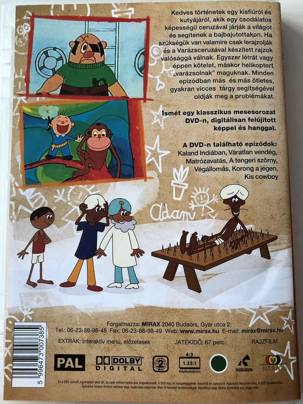 Zaczarowany ołówek 5. DVD 1970 Varázsceruza 5. / Written by Adam Ochocki / Enchanted Pencil - Classic Polish Cartoon Series / 7 episodes on disc (5996473007385)