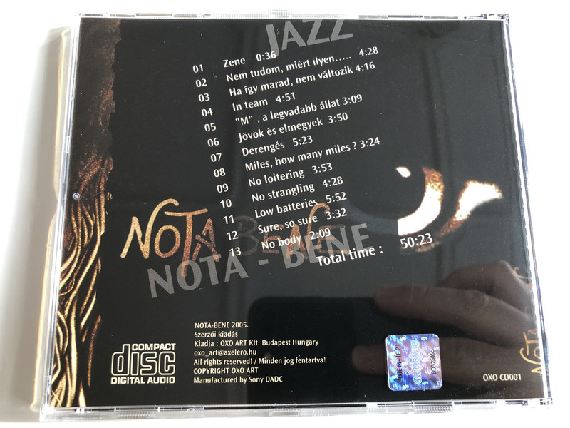 Nota Bene / Zene, Vers, Szöveg: Héra Gábor / AUDIO CD 2005 Hungary / Versmondó: Staub Dezső (NotaBene)