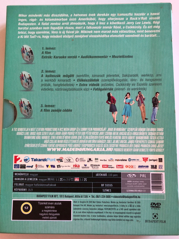 Made in Hungaria DVD 2009 Collector's Limited Edition Disc set / Directed by Gergely Fonyó / Starring: Tamás Szabó Kimmel, Tünde Kiss, Iván Fenyő / 2 DVDs + Audio CD with OST (5999544255555)
