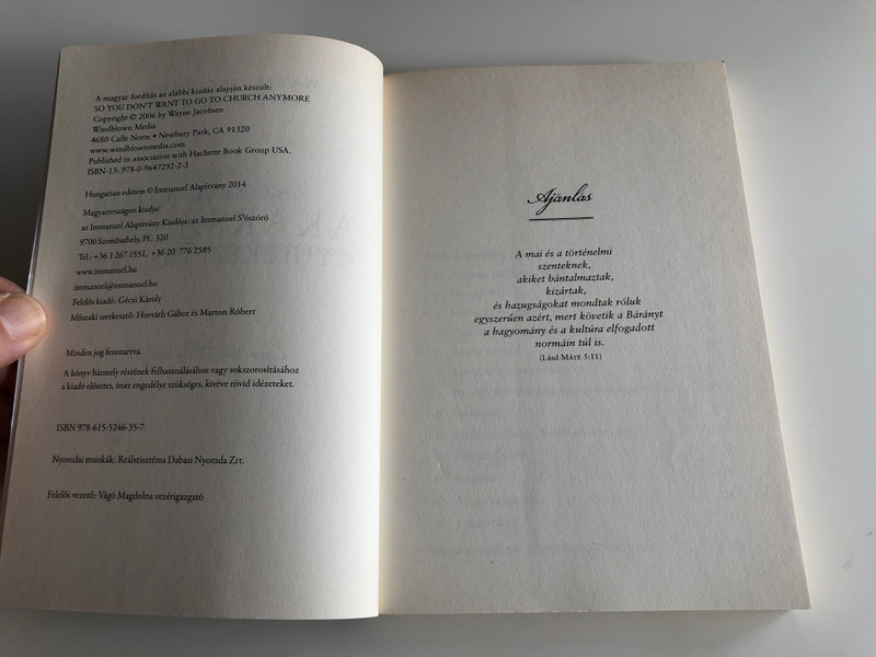 Szóval nem akarsz többé gyülekezetbe járni - Egy váratlan utazás by Wayne Jacobsen & Dave Coleman - HUNGARIAN TRANSLATION OF So You Don't Want to Go to Church Anymore: An Unexpected Journey / Jake faces his darkest fears and findes joy and freedom (9786155246357)