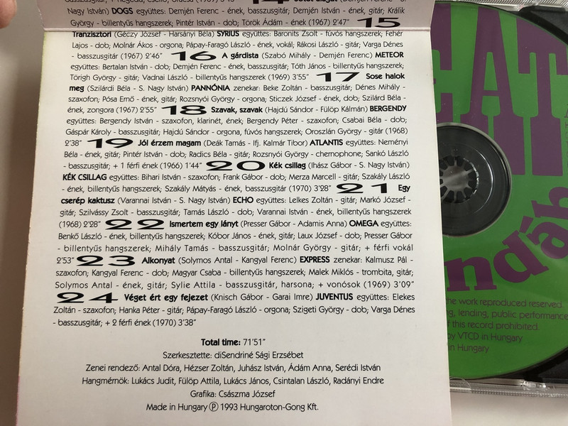 Beat Legendák / AUDIO CD 1993 / HCD 37696 / ECHO, SYRIUS, DOGS, SCAMPOLO, ILLÉS, METRO, OMEGA ÉS MÉG SOKAN MÁSOK №1...Gondolsz-e majd rám?, Cigánylány, Kell, hogy várj!, Jól érzem magam, Véget ért egy fejezet, Kék csillag (BeatLegendák)