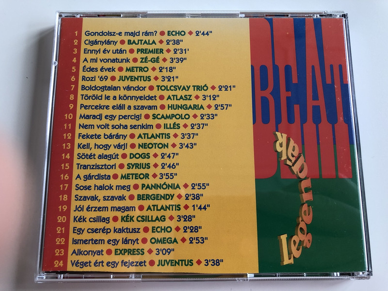 Beat Legendák / AUDIO CD 1993 / HCD 37696 / ECHO, SYRIUS, DOGS, SCAMPOLO, ILLÉS, METRO, OMEGA ÉS MÉG SOKAN MÁSOK №1...Gondolsz-e majd rám?, Cigánylány, Kell, hogy várj!, Jól érzem magam, Véget ért egy fejezet, Kék csillag (BeatLegendák)