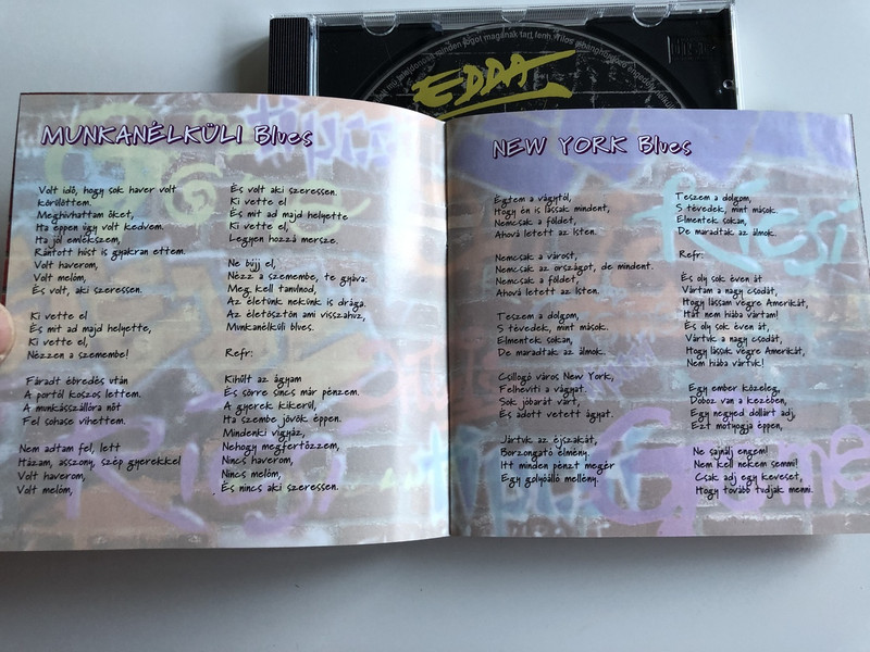  Edda művek - EDDA BLUES / AUDIO CD 1995 / Edda Művek is a successful Hungarian rock band: Attila Pataki, István Alapi, Zoltán Hetényi, László Kicska, Zsolt Gömöry (706301292921) 