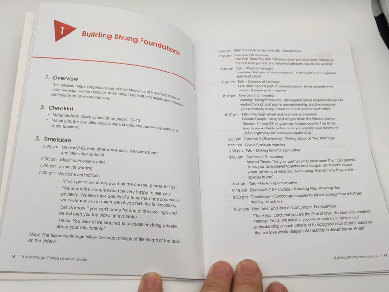 The Marriage Course Leaders Guide