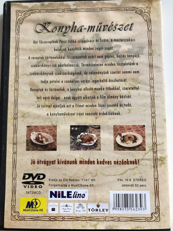 Konyha-művészet: Karácsony DVD 2005 Kitchen-Art: Christmas / Pécsi Ildikó színművész, Nyíri Sándor "Szása" Mesterszakács / Cooking for Christmas (5998175162393)