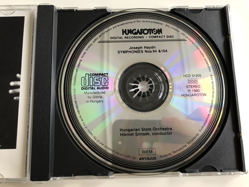 Joseph Haydn - Symphonies / G major No.94 "Surprise" / D major No. 104 "London" / Hungarian State Orchestra / Conducted by Hikmet Simsek / Hungaroton / HCD 31205 (5991813120526)