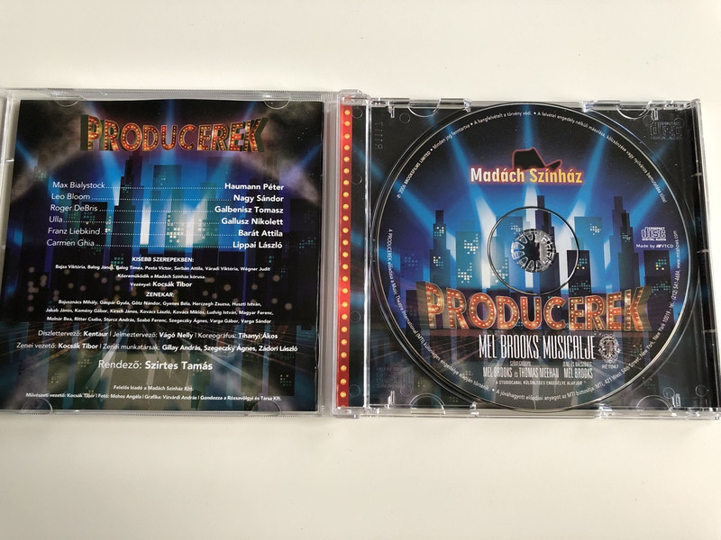 The Producers Audio CD 2006 Producerek / Mel Brooks' Musical / Madách Színház / Written by Mel Brooks, Thomas Meehan / Conducted by Kocsák Tibor / Original Soundtrack from the Musical / Directed by Tamás Szirtes (5999509614724)