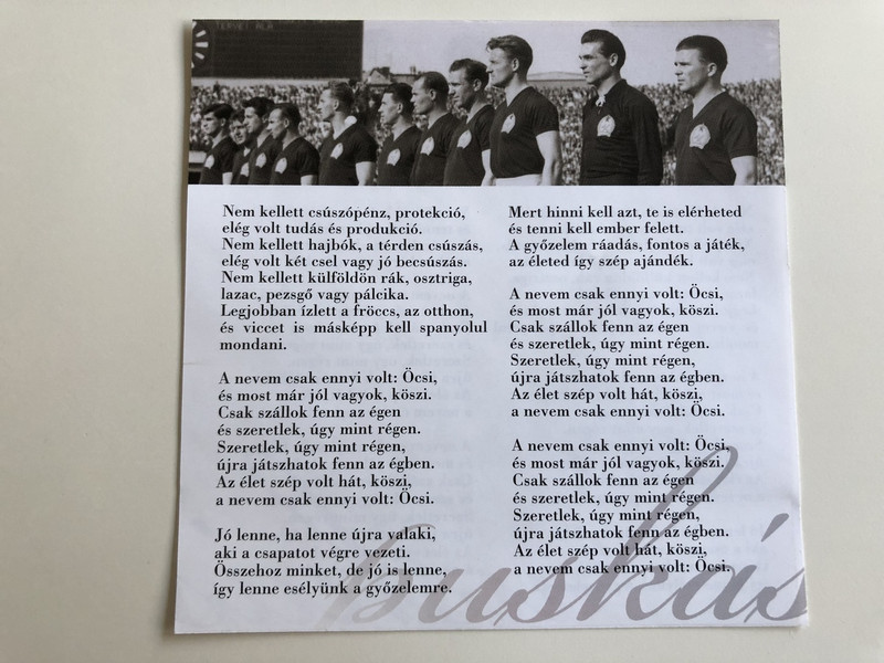 Puskás - A nevem csak ennyi volt: Öcsi... / Audio CD 2007 / Puskás Ferenc Emlékalbum / A futballegenda kedvenc nótái saját előadásban / Magneoton (5051442216226)