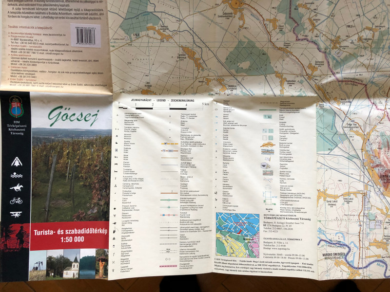 Göcsej szabadidő és turistatérkép / 1 : 50.000 / Tourist and free-time map of the Göcsej region / Hungarian, English and German legend (9789632570273)