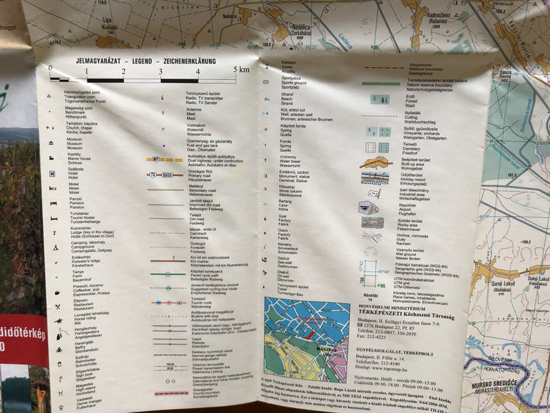 Göcsej szabadidő és turistatérkép / 1 : 50.000 / Tourist and free-time map of the Göcsej region / Hungarian, English and German legend (9789632570273)