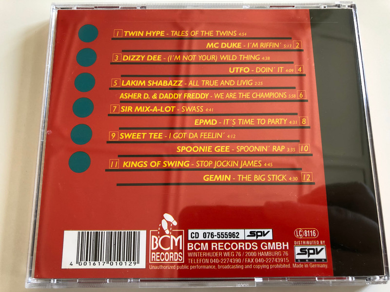 Enter the Rap Zone! Vol. 3 / Audio CD / Twin Hype, Dizzy Dee, Lakim Shabazz, Sir Mix-a-Lot, Sweet Tee, Kings of Swing / BCM records 076-555962 (4001617010129)