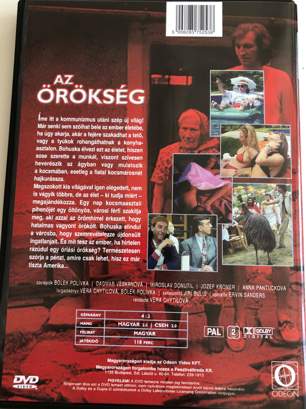 Az örökség 1993 (The Inheritance) / Directed by Věra Chytilová / Starring: Bolek Polívka, Dagmar Veskrnová, Miroslav Donutil, Jozef Kroner, Anna Pantuckova (5998285752538)