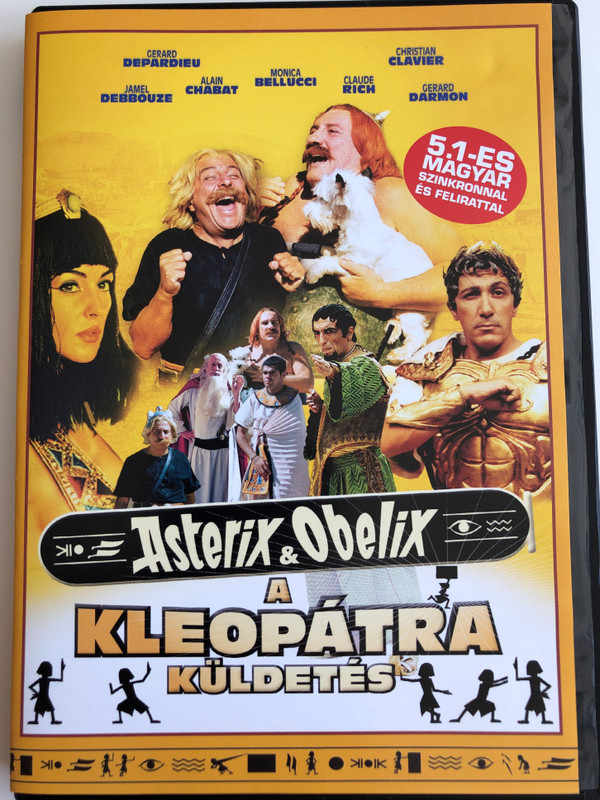 Astérix et Obélix : Mission Cléopâtre DVD 2002 Asterix & Obelix A Kleopátra Küldetés (Asterix & Obelix: Mission Cleopatra) / Directed by Alain Chabat / Starring: Gérard Depardieu, Christian Clavier, Jamel Debbouze, Alain Chabat, Monica Bellucci, Claude Rich, Gérard Darmon (5999553600940)