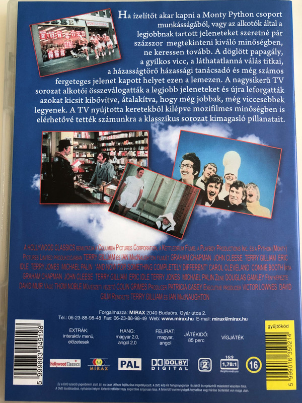 And Now for Something Completely Different DVD 1971 Monty Python A legjobb jelenetek / Directed by Ian MacNaughton / Starring: Graham Chapman, John Cleese, Eric Idle, Terry Jones, Michael Palin (5999883049198)